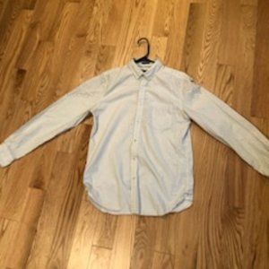 Dotted white button down shirt